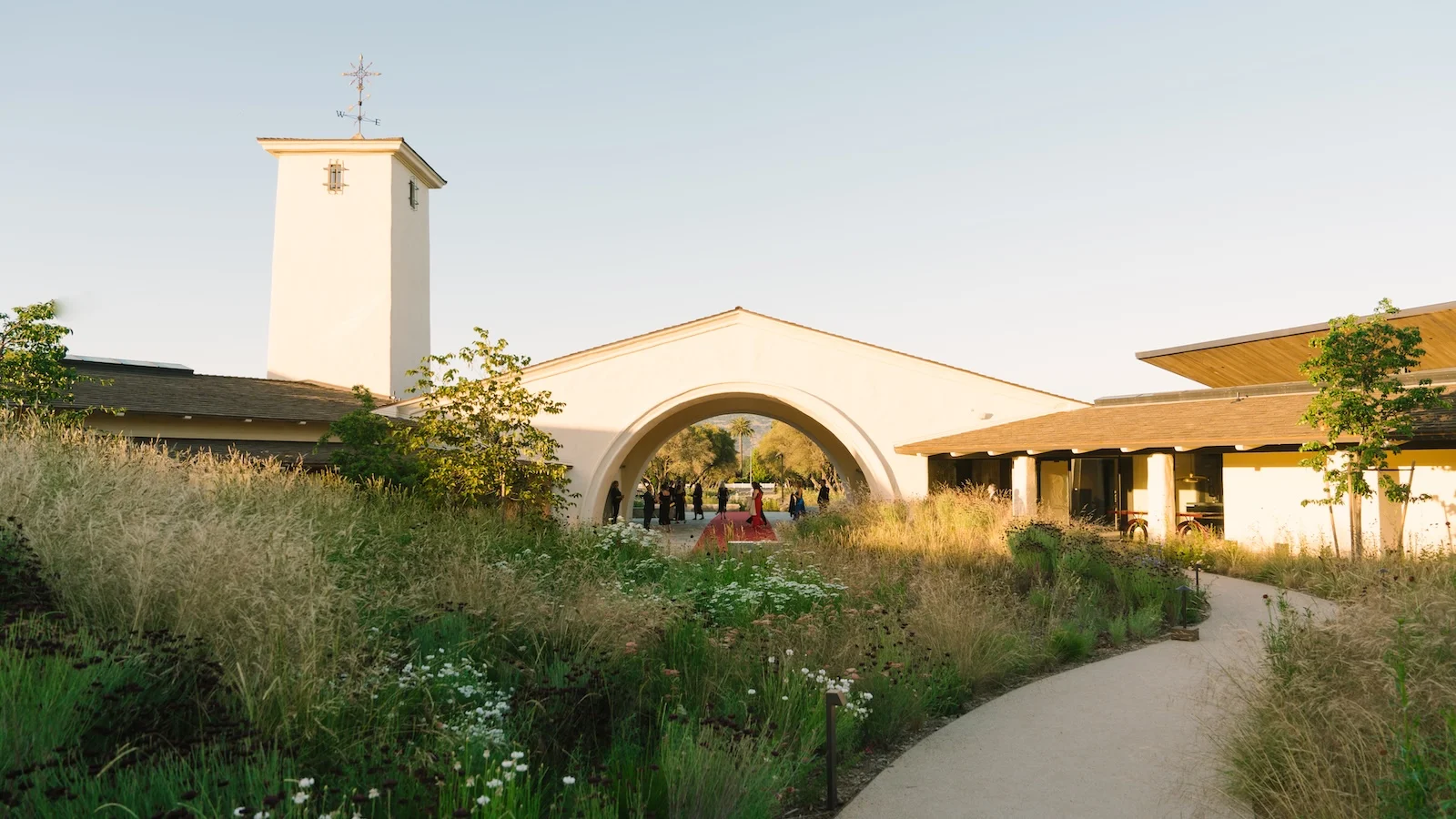 Robert Mondavi Winery's signature tower and arch after renovation