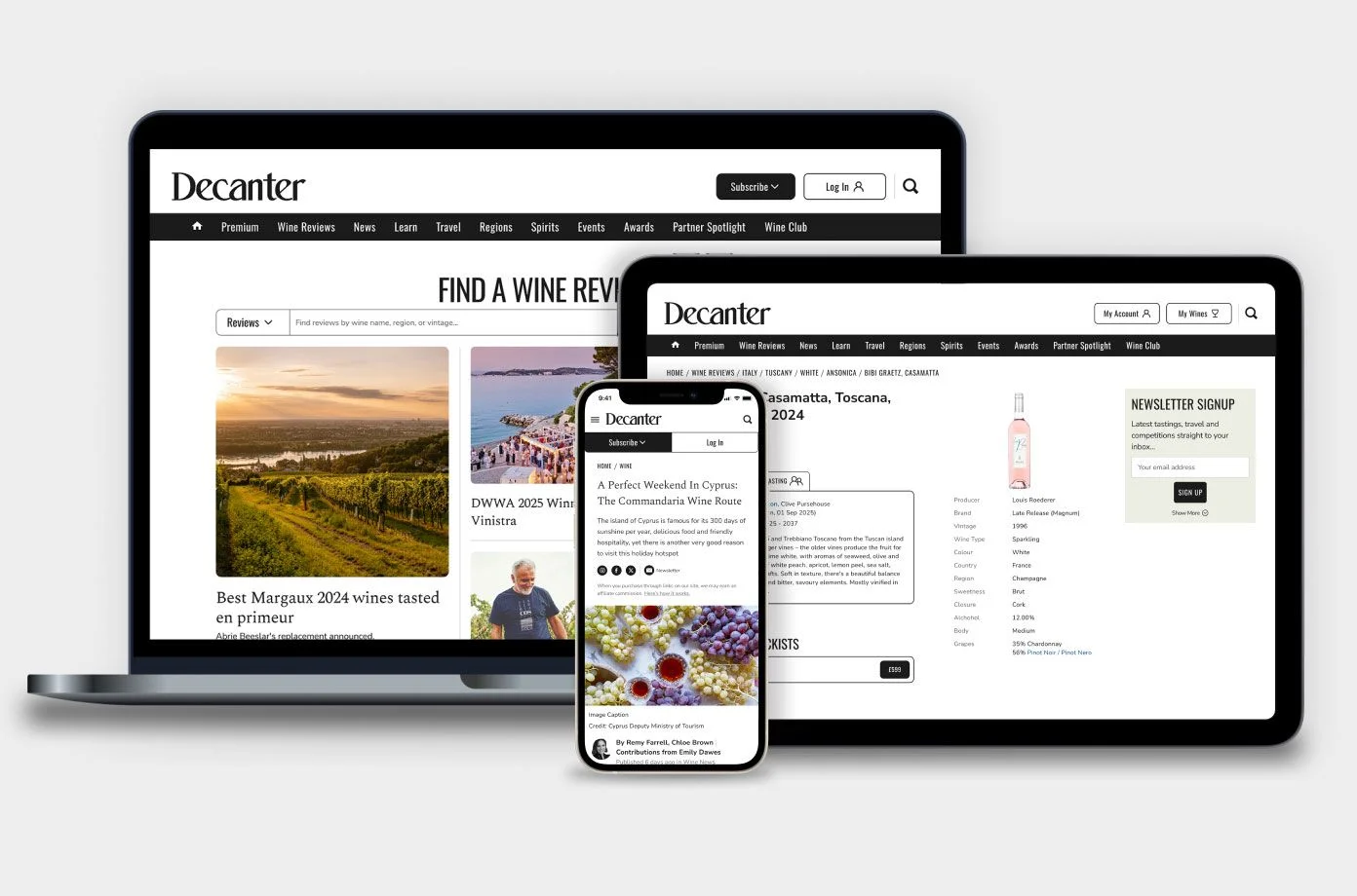 Decanter premium digital devices