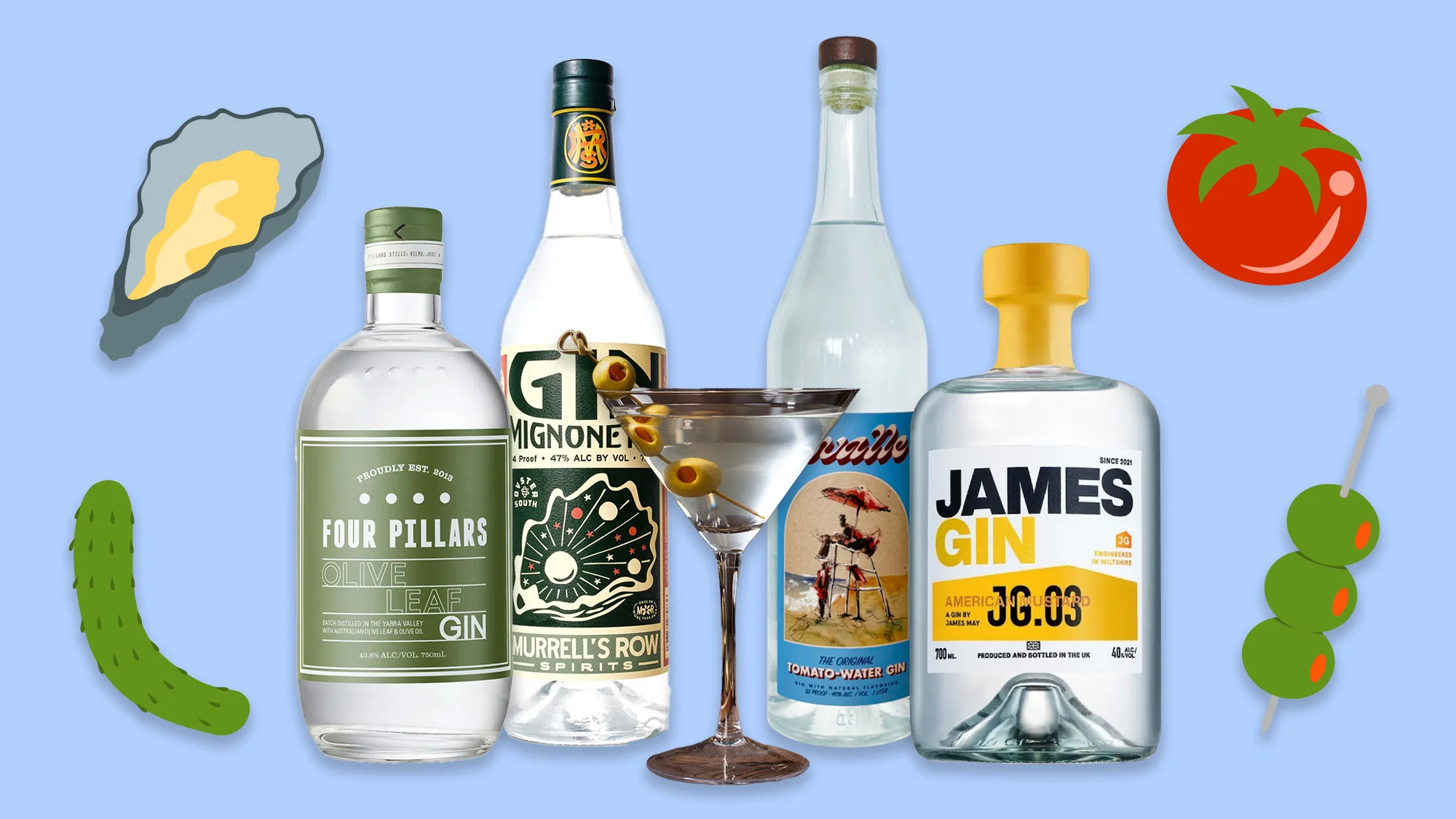 Elevated Dirty Martinis: The Ten Savory Gins You Need to Try